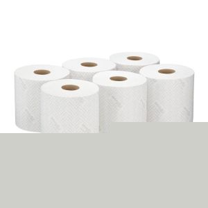 Кърпи за почистване Kimberly-Clark WypAll L20 7302 Centrefeed, на ролка, 38 х 18.3 cm, 380 къса, бели, 6 броя
