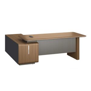 Бюро RFG Parma, 2200 х 1850 х 760 mm, ПДЧ 50 mm, орех и перлен графит