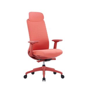 Ергономичен стол RFG Style HB, дамаска, до 130 kg, корал