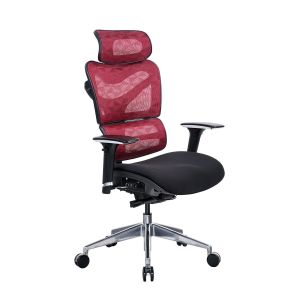 Ергономичен стол RFG TECH@GAMES, Multi-function механизъм, до 250 kg, черна седалка, червена облегалка