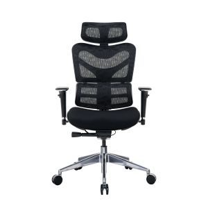 Ергономичен стол RFG TECH@GAMES, Multi-function механизъм, до 250 kg, черна седалка, черна облегалка