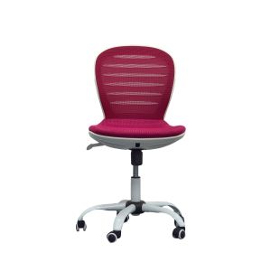 Детски стол RFG Flexy White, дамаска и меш, седалка вишна, облегалка вишна