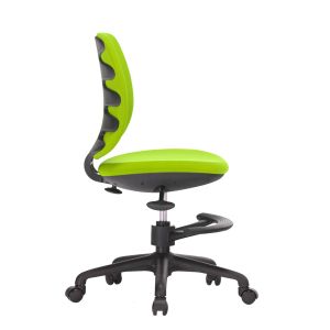 Детски стол RFG Candy Foot Black, дамаска, зелена седалка, зелена облегалка