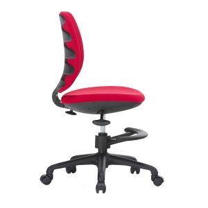Детски стол RFG Candy Foot Black, дамаска, червена седалка, червена облегалка