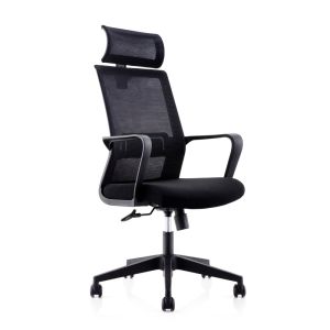 Директорски стол RFG Smart HB, дамаска и меш, Tilt механизъм, до 120 kg, черна седалка, черна облегалка