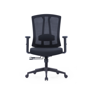 Ергономичен офис стол RFG Primo W, дамаска и меш, Multi-function механизъм, до 130 kg, черен