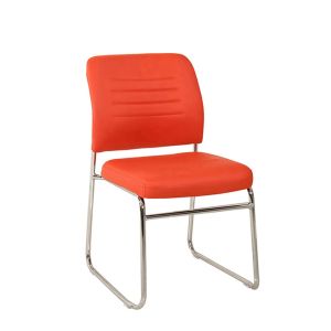 Посетителски стол RFG Iron M, екокожа, метална основа, до 120 kg, червен