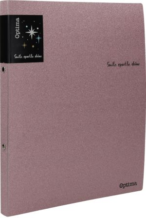 Класьор Optima с 2 ринга, блестящи цветове, асорти