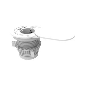 Разклонител Fellowes Ampra Power Spot, шуко, 1 гнездо, 1 USB Type-A, 1 USB Type-C, бял