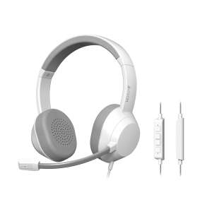 Слушалки A4Tech Fstyler FH150U, USB, с кабел 2 m и микрофон, 98 dB, бели