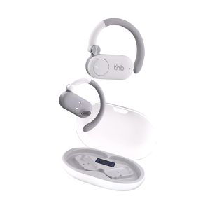 Слушалки TNB Energy Free, безжични, със зареждащ кейс, USB Type-C, 90 dB, бели