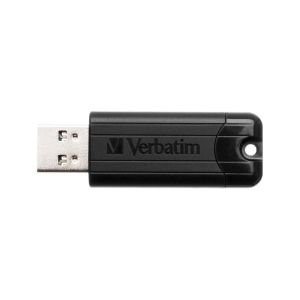USB флаш памет Verbatim Pinstripe, USB 3.2 G1, 256 GB, черна