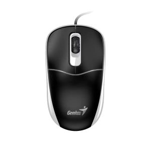 Мишка Genius DX-111, с кабел, USB Type-A, 3 бутона, сива