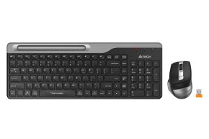 Комплект A4Tech - клавиатура и мишка Fstyler FB2535CS, 2.4 GHz, Bluetooth, Nano USB, AA, сиви