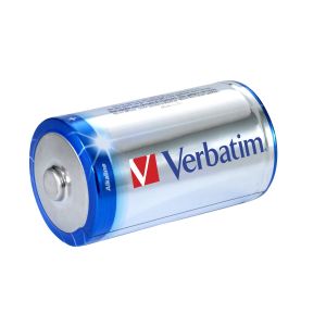 Алкална батерия Verbatim, D, LR20, 1.5 V, 2 броя