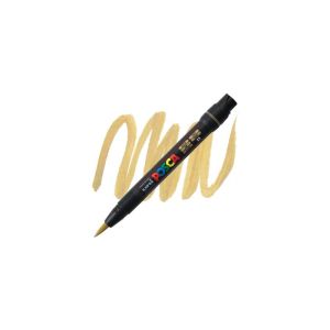 Перманентен маркер Uni Posca PCF-350, четка, на водна основа, 1-10 mm, Златист