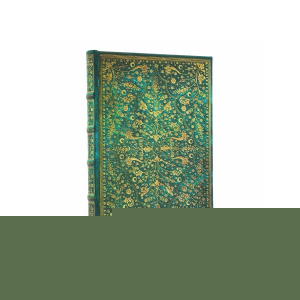 Paperblanks Тефтер Emerald Flower, Mini, нелиниран, твърда корица, 88 листа