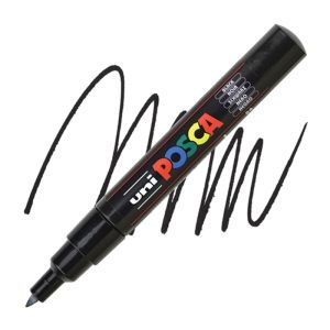 Перманентен маркер Uni Posca PC-1M на водна основа, 0.7-1.0 mm, Черен