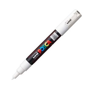 Перманентен маркер Uni Posca PC-1M на водна основа, 0.7-1.0 mm, Бял