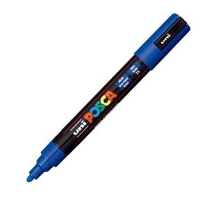 Перманентен маркер Uni Posca PC-5M на водна основа, 1.8-2.5 mm, Тъмносин