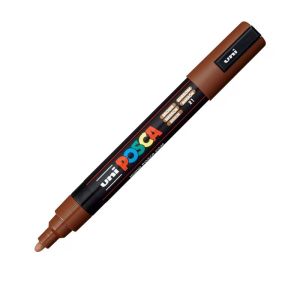 Перманентен маркер Uni Posca PC-5M на водна основа, 1.8-2.5 mm, Кафяв