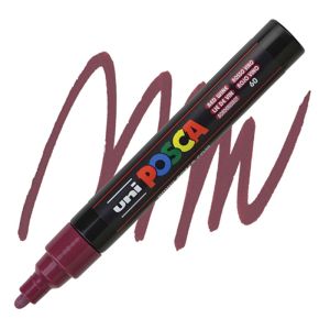 Перманентен маркер Uni Posca PC-5M на водна основа Тъмно червен