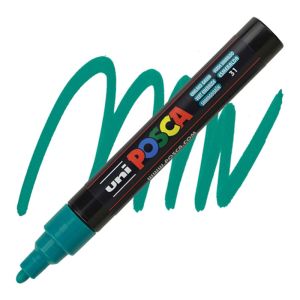 Перманентен маркер Uni Posca PC-5M на водна основа Емералд