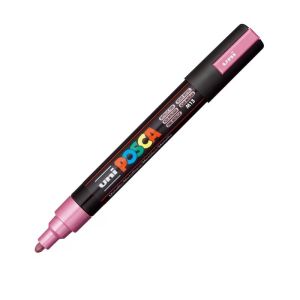 Перманентен маркер Uni Posca PC-5M на водна основа Металик розов