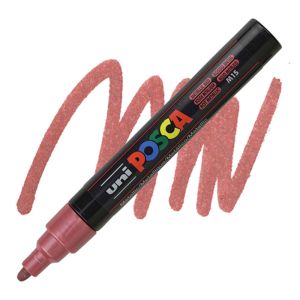 Перманентен маркер Uni Posca PC-5M на водна основа Металик червен