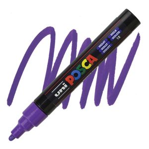 Перманентен маркер Uni Posca PC-5M на водна основа, 1.8-2.5 mm, Виолет