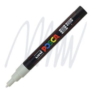 Перманентен маркер Uni Posca PC-3M на водна основа, 0.9-1.3 mm, Бял