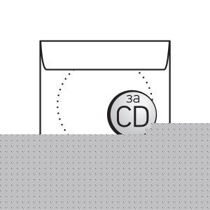 Top Office Плик за CD/DVD, 125 x 125 mm, хартиен, с прозорец, със самозалепваща лента, бял, 100 броя