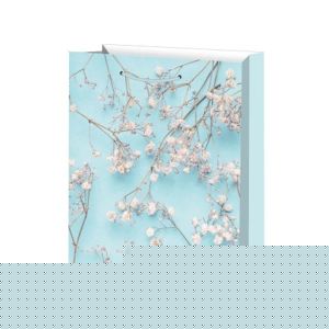 Подаръчна торбичка, цветя, 26 х 32 х 10 cm, синя