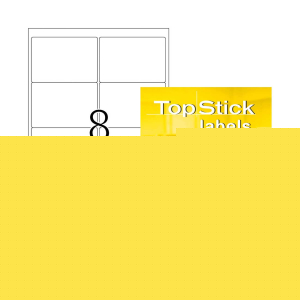 Top Stick Самозалепващи се етикети, A4, 99.1 х 67.7 mm, 8 броя, 100 листа