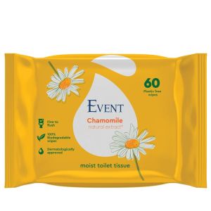 Мокри кърпи Event за тоалетна, 60бр, Лайка