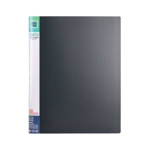 Папка Biro Time Smith, A4, с 60 джоба, черна