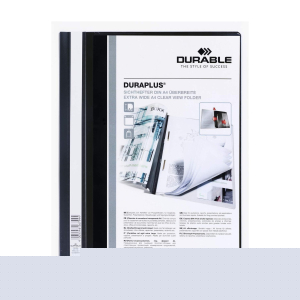 Durable Папка Duraplus, A4+, PP, с джоб на корицата, черна