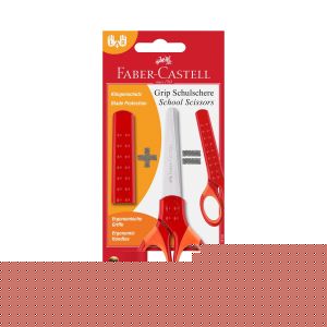 Faber-Castell Ножица Grip, детска, червена, в блистер