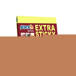 Stick'n Самозалепващи се листчета Extra Sticky, 76 x 76 mm, неонови, жълти, 100 листа