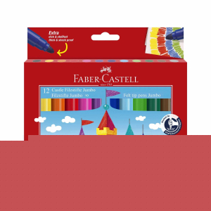 Faber-Castell Флумастери Замък - Jumbo, 12 цвята