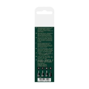 Faber-Castell Тънкописец Pitt Artist Pen, № 199, черен, 4 броя (S, F, M, B)