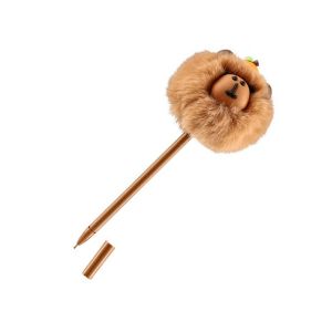 Химикалка Sazio Pom-Pom, с декорация капибара, асорти