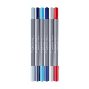 Faber-Castell Маркер Goldfaber Aqua Dual - Seaside, 6 броя