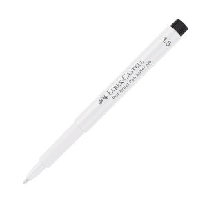 Faber-Castell Маркер Pitt Artist Pen, объл, 1.5 mm, бял