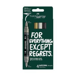 Faber-Castell Акрилен маркер Multimark Classics, 4 цвята