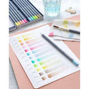 Faber-Castell Моливи Goldfaber Aqua, 12 пастелни цвята