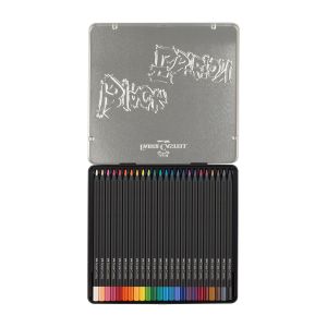 Faber-Castell Моливи Black Edition, 24 цвята, в метална кутия