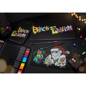 Faber-Castell Моливи Black Edition, 24 цвята, в метална кутия