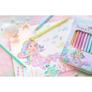 Faber-Castell Моливи Sparkle Jumbo, 10 пастелни цвята