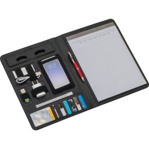 Папка за документи с блок листа А4, черна